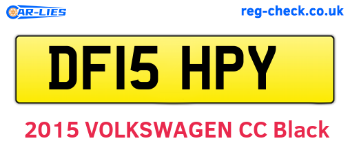 DF15HPY are the vehicle registration plates.