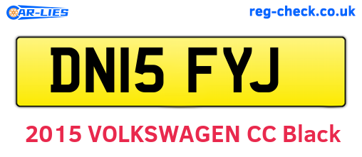 DN15FYJ are the vehicle registration plates.