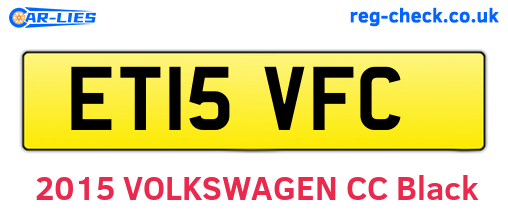 ET15VFC are the vehicle registration plates.