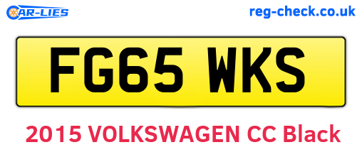 FG65WKS are the vehicle registration plates.
