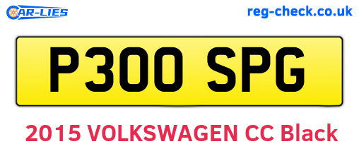 P300SPG are the vehicle registration plates.