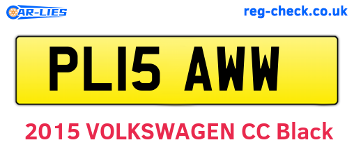PL15AWW are the vehicle registration plates.