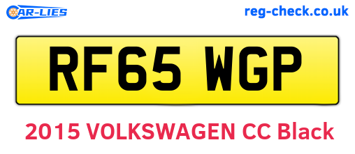 RF65WGP are the vehicle registration plates.