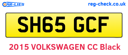 SH65GCF are the vehicle registration plates.