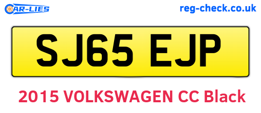 SJ65EJP are the vehicle registration plates.