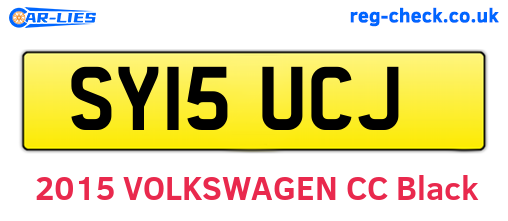 SY15UCJ are the vehicle registration plates.