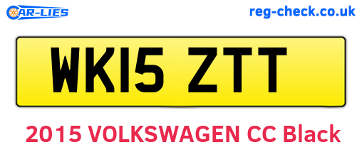 WK15ZTT are the vehicle registration plates.