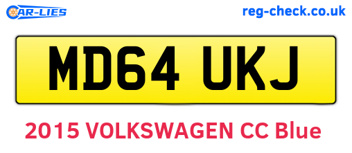 MD64UKJ are the vehicle registration plates.