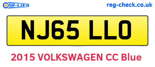 NJ65LLO are the vehicle registration plates.