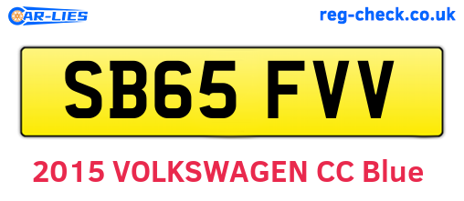SB65FVV are the vehicle registration plates.