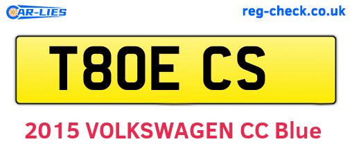 T80ECS are the vehicle registration plates.