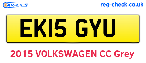 EK15GYU are the vehicle registration plates.