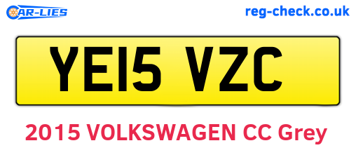 YE15VZC are the vehicle registration plates.