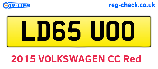 LD65UOO are the vehicle registration plates.