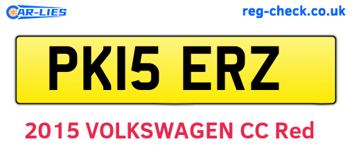 PK15ERZ are the vehicle registration plates.