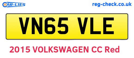 VN65VLE are the vehicle registration plates.