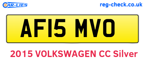 AF15MVO are the vehicle registration plates.