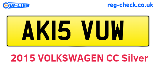 AK15VUW are the vehicle registration plates.