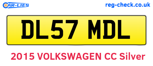 DL57MDL are the vehicle registration plates.