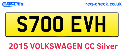 S700EVH are the vehicle registration plates.