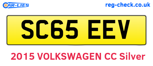SC65EEV are the vehicle registration plates.