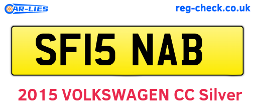 SF15NAB are the vehicle registration plates.