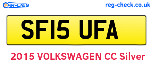 SF15UFA are the vehicle registration plates.