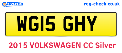 WG15GHY are the vehicle registration plates.