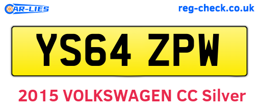 YS64ZPW are the vehicle registration plates.