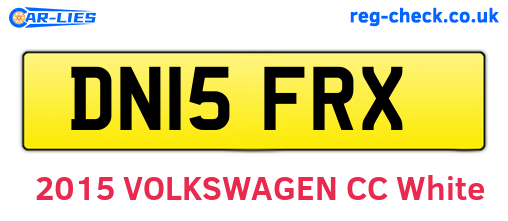 DN15FRX are the vehicle registration plates.