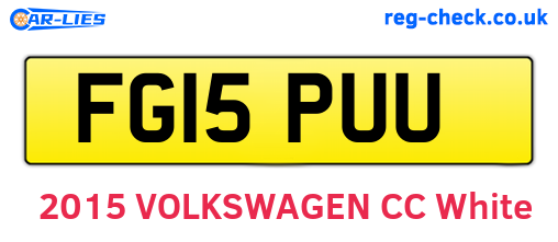 FG15PUU are the vehicle registration plates.