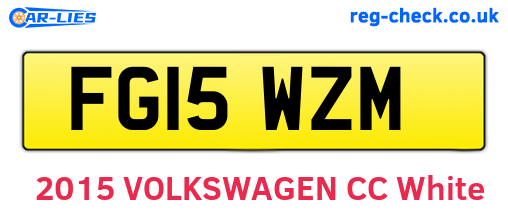 FG15WZM are the vehicle registration plates.