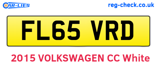 FL65VRD are the vehicle registration plates.