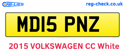 MD15PNZ are the vehicle registration plates.
