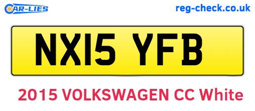 NX15YFB are the vehicle registration plates.