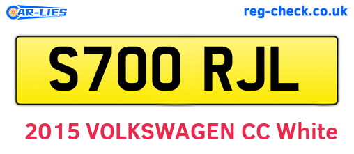 S700RJL are the vehicle registration plates.