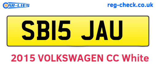 SB15JAU are the vehicle registration plates.