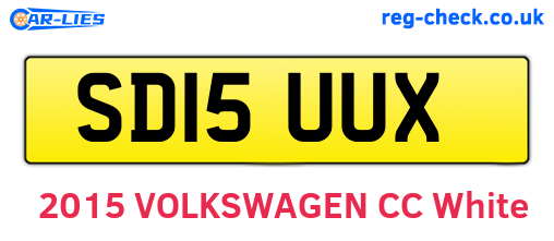 SD15UUX are the vehicle registration plates.