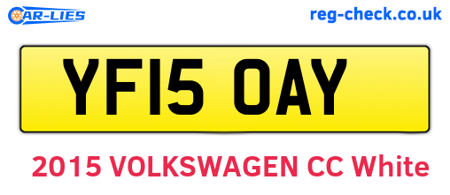 YF15OAY are the vehicle registration plates.