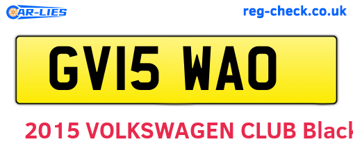 GV15WAO are the vehicle registration plates.