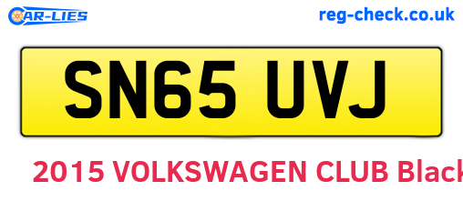 SN65UVJ are the vehicle registration plates.