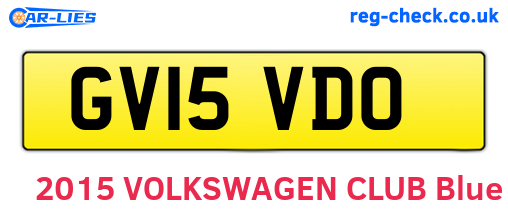 GV15VDO are the vehicle registration plates.
