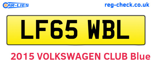 LF65WBL are the vehicle registration plates.