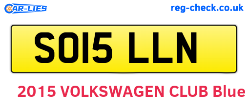 SO15LLN are the vehicle registration plates.