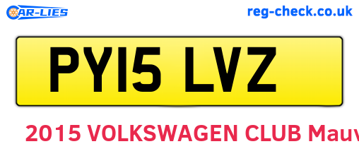 PY15LVZ are the vehicle registration plates.