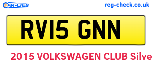 RV15GNN are the vehicle registration plates.