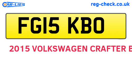 FG15KBO are the vehicle registration plates.