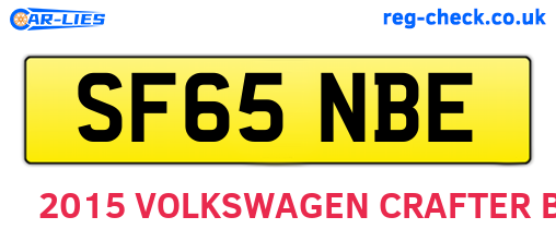 SF65NBE are the vehicle registration plates.