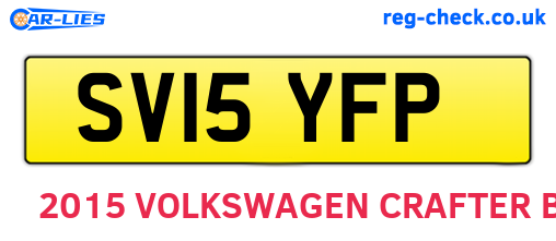 SV15YFP are the vehicle registration plates.