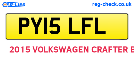 PY15LFL are the vehicle registration plates.